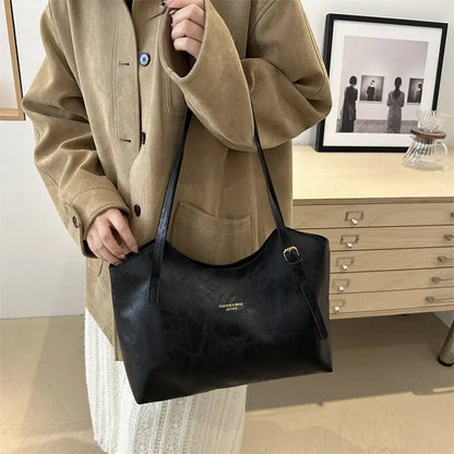 Women's Retro Tote Bag Large Capacity Brown