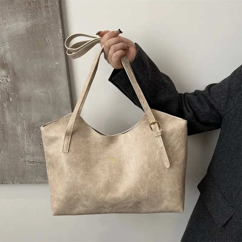 Women's Retro Tote Bag Large Capacity Brown